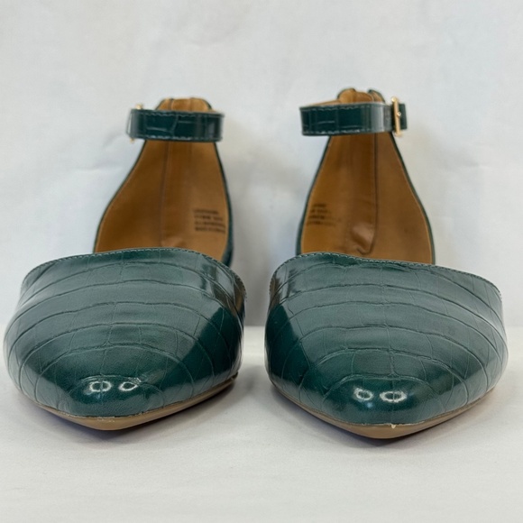 Comfort View Loucia Womens Green Alligator Pattern Ankle Strap Shoes 11WW - Picture 7 of 14